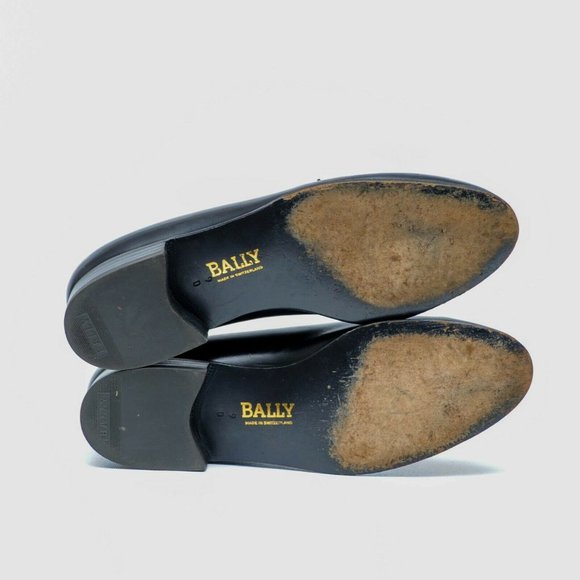Bally of Switzerland Vintage Black Leather Oxford Dress Shoes Mens 9 D Whole Cut main image 11